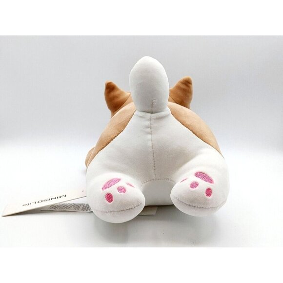 Miniso Plush Dog Shiba Inu Stuffed Animal Puppy Laying Down Plush 15.7" NEW - Picture 3 of 5
